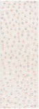 Cansu Pink & Cream Dotted Area Rug