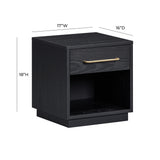 Marlow 17" Wood Nightstand With Drawer