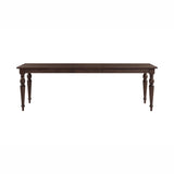 Mila 74"-114" Dark Brown Extendable Rectangular Dining Table