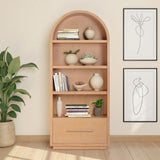 Marlow Wood Bookcase With File Drawer