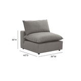 Cali Performance Fabric Modular Armless Chair