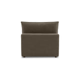 Cali Chocolate Brown Performance Velvet Armless Chair
