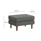Cave Performance Velvet Ottoman
