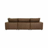 Cali 4-Piece Brown Leather Modular Sectional
