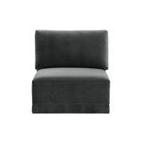 Willow Performance Velvet Modular Armless Chair