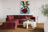 Willow 5-Piece Performance Velvet Modular Left Facing Sectional