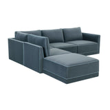 Willow 5-Piece Performance Velvet Modular Left Facing Sectional