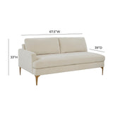 Serena 68" Performance Velvet Modular Loveseat