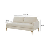 Serena 68" Performance Velvet Modular Loveseat