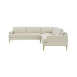 Serena 3-Piece Performance Velvet L-Sectional