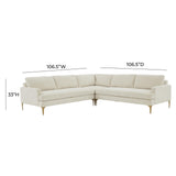 Serena 3-Piece Performance Velvet L-Sectional