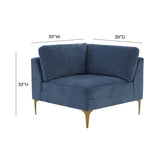 Serena Performance Velvet Modular Armless Chair