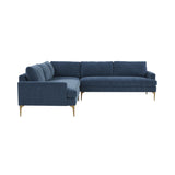 Serena 3-Piece Performance Velvet L-Sectional