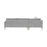 Serena 3-Piece Performance Velvet L-Sectional