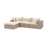 Cali Natural Performance Fabric & Natural Wicker Modular Outdoor Sectional