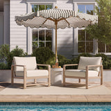Palata Cream Performance Fabric Outdoor Accent Chair