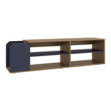 TUHOME Solene TV Stand with Spacious Top Surface and Open Storage Shelves, Modern Media Console for Living Rooms or Entertainment Areas, Functional Organizer for Devices, Books, Décor and Everyday Home Entertainment Essentials