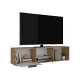 Dorne 65" TV Stand with 4 Open Shelves, 1 Drawer, Modern Media Console for Living Room Entertainment Storage