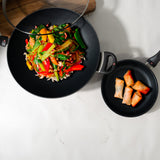 XD Nonstick 8" Fry Pan & 12.5" Wok with Glass Lid Set | Made in Switzerland