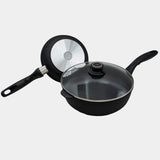 XD Nonstick 8" Fry Pan and 3.8 qt Saute Pan with Glass Lid Set | Made in Switzerland
