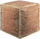 Rhuddlan Jute Rust Pouf