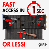 Tactical Rustic Hidden American Flag Gun Storage with Trap Door