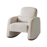 Richard Modern Solid Wood Rocking Chair with Lumbar Pillow