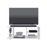 TUHOME Goodwood Minimalistic TV Stand with Five Open Storage Shelves, Modern Media Console for Living Room Entertainment Setup, Space-Saving Stand for TVs with Organized Device Display and Everyday Home Use