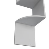 TUHOME Rosset Corner Shelf with Full-Wall Vertical Design and Multiple Floating Shelves Offering Space-Saving Decorative Display and Modern Storage Functionality in Durable Engineered Wood for Contemporary Home Interiors