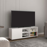 Arion Modern Coffee Table with Open Shelf Storage and One Big Drawer, Two-Tone Living Room Center Table with Wide Top Surface