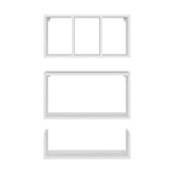 TUHOME Trego Wall Shelves Set of Three with Modern Floating Design, Functional Display and Storage for Books, Plants and Decor, Space-Saving Mounted Solution Ideal for Living Rooms, Studios, Offices or Bedroom Organization
