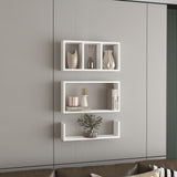 TUHOME Trego Wall Shelves Set of Three with Modern Floating Design, Functional Display and Storage for Books, Plants and Decor, Space-Saving Mounted Solution Ideal for Living Rooms, Studios, Offices or Bedroom Organization
