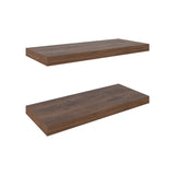 TUHOME Ecco 31.5-Inch Floating Shelves Set of Two with Hidden Brackets, Modern Wall-Mounted Shelves for Bedroom, Bathroom or Living Room Décor, Minimalist Display and Storage Solution for Books, Photos and Accessories