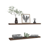 TUHOME Ecco 47-Inch Floating Wall Shelves Set of Two with Hidden Brackets, Modern Space-Saving Display and Storage Solution for Living Rooms, Bedrooms, Bathrooms or Offices, Minimalist Shelves for Décor and Organization