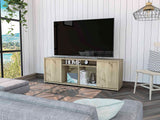 Prana Tv Stand fot TV´s up 60" Four Shelves, Two Cabinets With Single Door