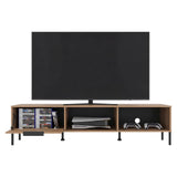 Dorne 80" TV Stand with 4 Open Shelves, 1 Drawer, Modern Media Console for Living Room Entertainment Storage