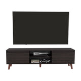 Polaris TV Stand with Open Shelves, Two Storage Shelves For Media Storage and Entertainment Console, Perfect for Living Room or Bedroom