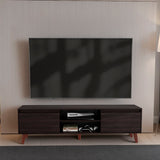 Polaris TV Stand with Open Shelves, Two Storage Shelves For Media Storage and Entertainment Console, Perfect for Living Room or Bedroom
