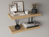 TUHOME Ecco 31.5-Inch Floating Shelves Set of Two with Hidden Brackets, Modern Wall-Mounted Shelves for Bedroom, Bathroom or Living Room Décor, Minimalist Display and Storage Solution for Books, Photos and Accessories