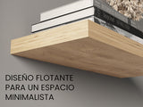 TUHOME Ecco 31.5-Inch Floating Shelves Set of Two with Hidden Brackets, Modern Wall-Mounted Shelves for Bedroom, Bathroom or Living Room Décor, Minimalist Display and Storage Solution for Books, Photos and Accessories