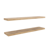 TUHOME Ecco 47-Inch Floating Wall Shelves Set of Two with Hidden Brackets, Modern Space-Saving Display and Storage Solution for Living Rooms, Bedrooms, Bathrooms or Offices, Minimalist Shelves for Décor and Organization