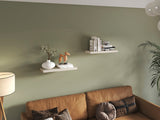 TUHOME Ecco 31.5-Inch Floating Shelves Set of Two with Hidden Brackets, Modern Wall-Mounted Shelves for Bedroom, Bathroom or Living Room Décor, Minimalist Display and Storage Solution for Books, Photos and Accessories