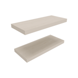 TUHOME Ecco 31.5-Inch Floating Shelves Set of Two with Hidden Brackets, Modern Wall-Mounted Shelves for Bedroom, Bathroom or Living Room Décor, Minimalist Display and Storage Solution for Books, Photos and Accessories