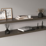 TUHOME Ecco 47-Inch Floating Wall Shelves Set of Two with Hidden Brackets, Modern Space-Saving Display and Storage Solution for Living Rooms, Bedrooms, Bathrooms or Offices, Minimalist Shelves for Décor and Organization