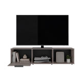 Dorne 65" TV Stand with 4 Open Shelves, 1 Drawer, Modern Media Console for Living Room Entertainment Storage