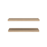 TUHOME Ecco 31.5-Inch Floating Shelves Set of Two with Hidden Brackets, Modern Wall-Mounted Shelves for Bedroom, Bathroom or Living Room Décor, Minimalist Display and Storage Solution for Books, Photos and Accessories