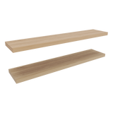 TUHOME Ecco 47-Inch Floating Wall Shelves Set of Two with Hidden Brackets, Modern Space-Saving Display and Storage Solution for Living Rooms, Bedrooms, Bathrooms or Offices, Minimalist Shelves for Décor and Organization