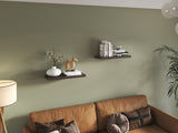 TUHOME Ecco 31.5-Inch Floating Shelves Set of Two with Hidden Brackets, Modern Wall-Mounted Shelves for Bedroom, Bathroom or Living Room Décor, Minimalist Display and Storage Solution for Books, Photos and Accessories