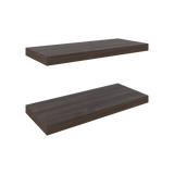 TUHOME Ecco 31.5-Inch Floating Shelves Set of Two with Hidden Brackets, Modern Wall-Mounted Shelves for Bedroom, Bathroom or Living Room Décor, Minimalist Display and Storage Solution for Books, Photos and Accessories