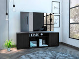 Prana Tv Stand fot TV´s up 60" Four Shelves, Two Cabinets With Single Door